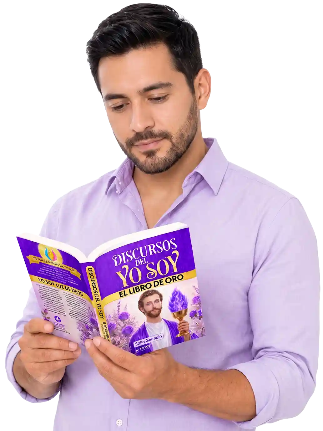 Discursos Del Yo Soy: El Gran Libro De Oro De Saint Germain Hombre Leyendo Libro De Oro 1 Yo Soy Espiritual Discursos Del Yo Soy El Libro De Oro De Saint Germain Libro Original Completo Descargar Pdf Yo Soy Espiritual Gabriel Silva Serapis Bey Editores Maestros Ascendidos